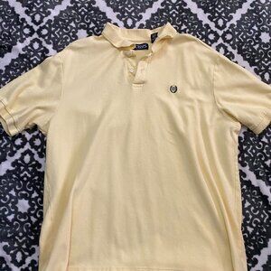 Yellow chaps 100% Cotton button up dress shirt mens size 2xl